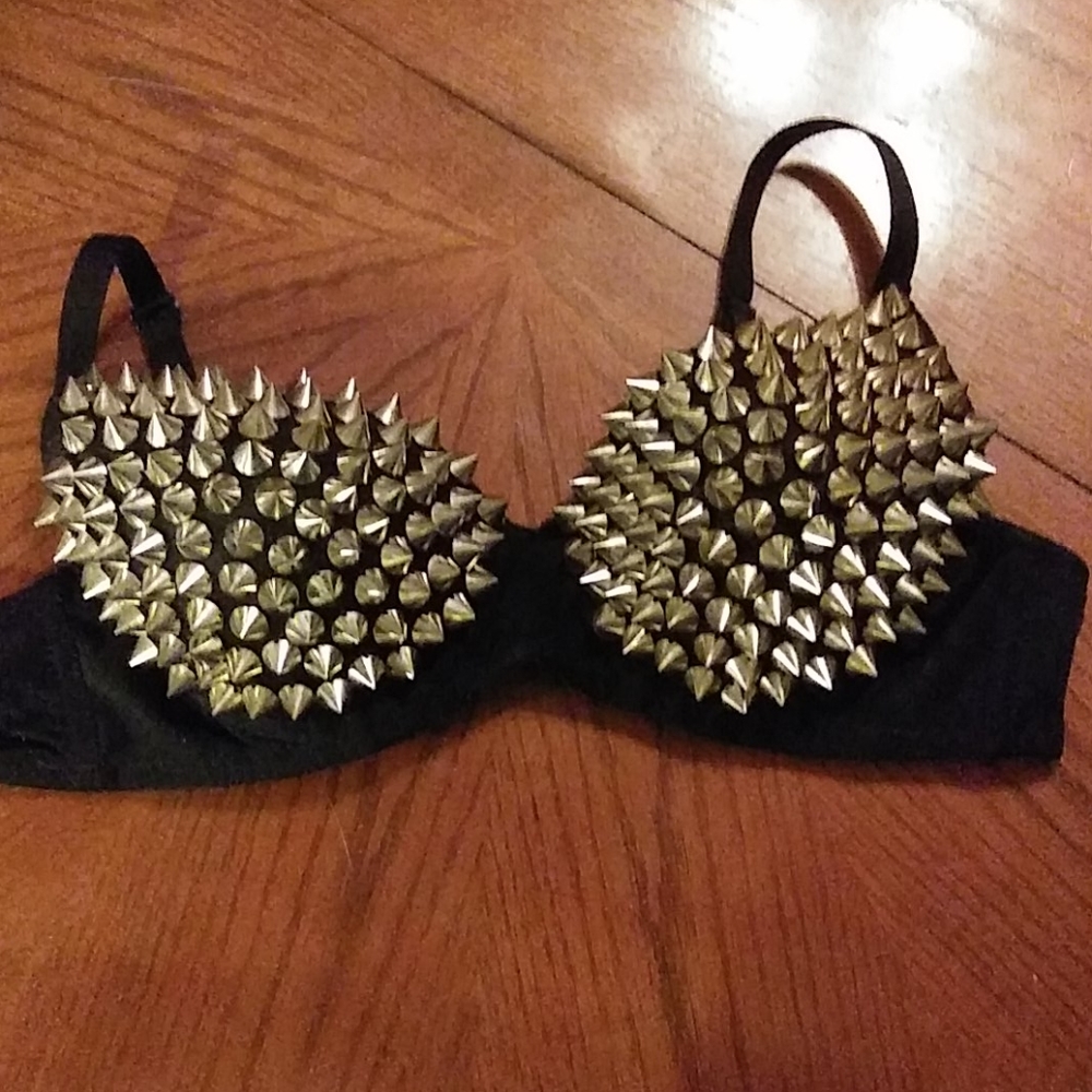 Silver Studded Bra size 36B